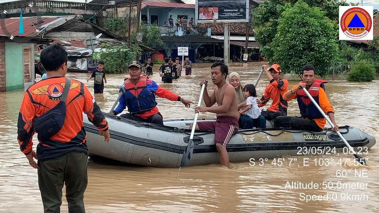 6.605 Jiwa Terdampak Banjir di Kabupaten Muara Enim